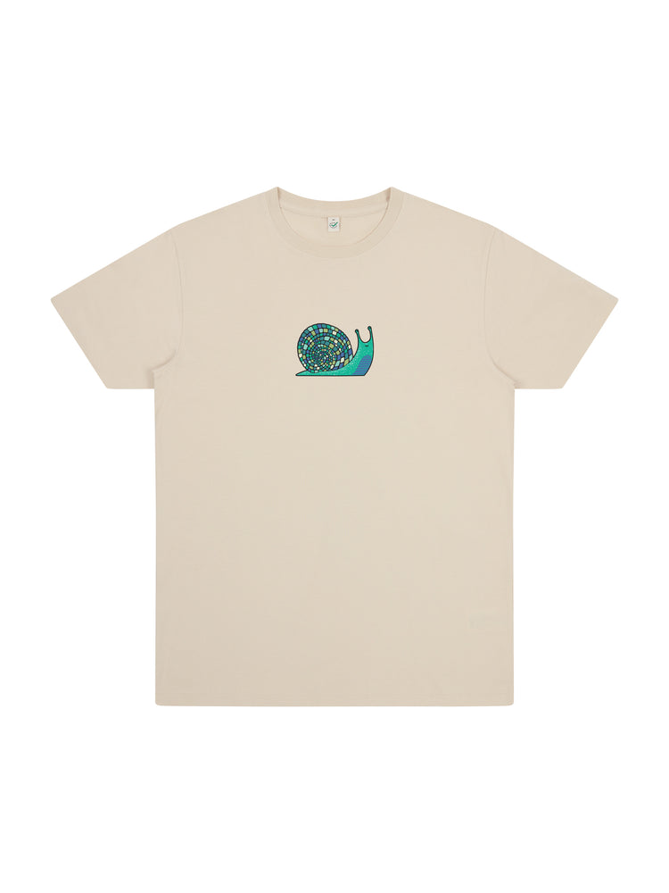 Disco Snail Organic Cotton T-shirt (NEW) - TOMOTO