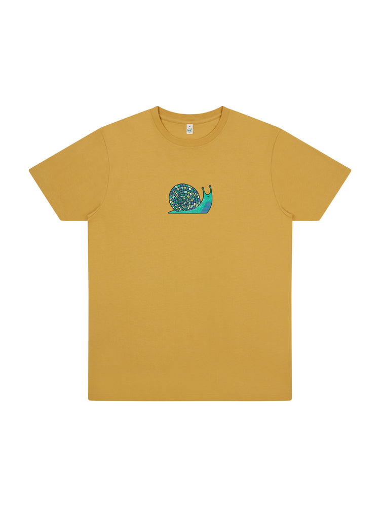 Disco Snail Organic Cotton T-shirt (NEW) - TOMOTO