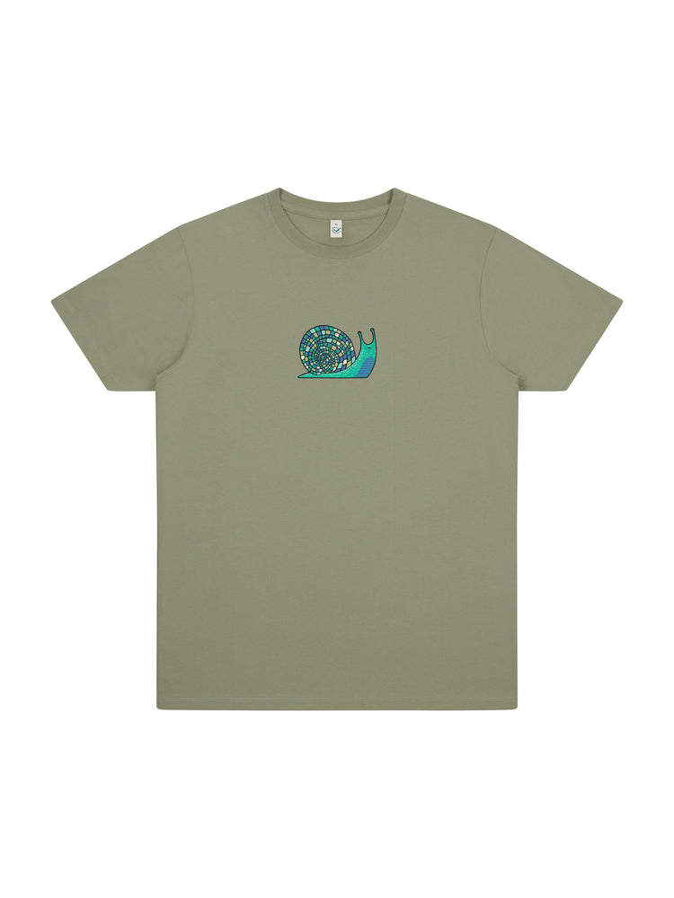 Disco Snail Organic Cotton T-shirt (NEW) - TOMOTO