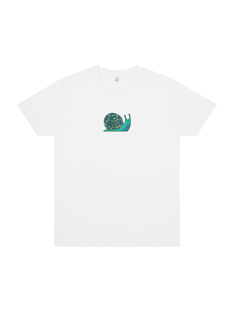 Disco Snail Organic Cotton T-shirt (NEW) - TOMOTO