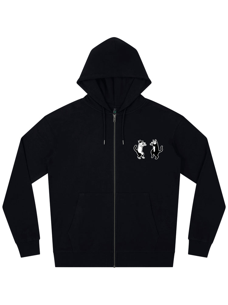 Dancing Cats Zip Hoodie - TOMOTO