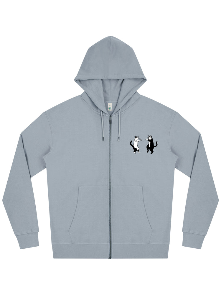 Dancing Cats Zip Hoodie - TOMOTO