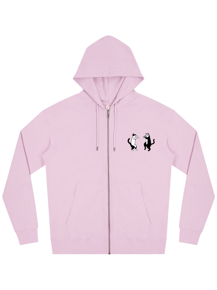 Dancing Cats Zip Hoodie - TOMOTO