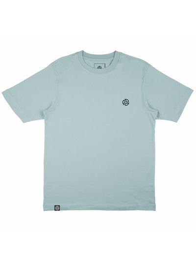 TOMOTO classic embroidered logo oversized t-shirt #colour_slate-green