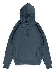 Heads Embroidered Hoodie - TOMOTO #colour_denim-blue