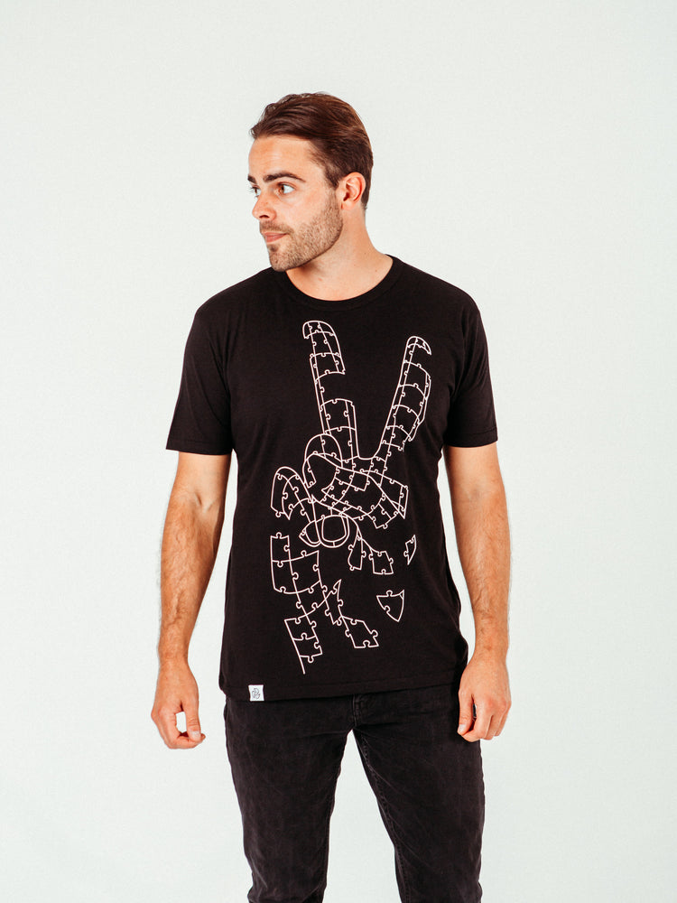 Peace Bamboo Tee - TOMOTO #colour_black