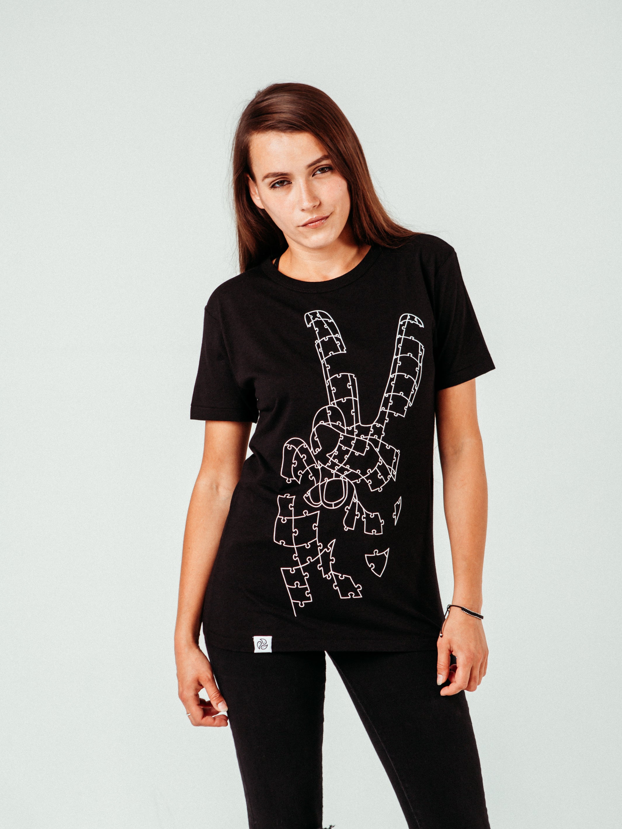 Peace Bamboo Tee - TOMOTO #colour_black