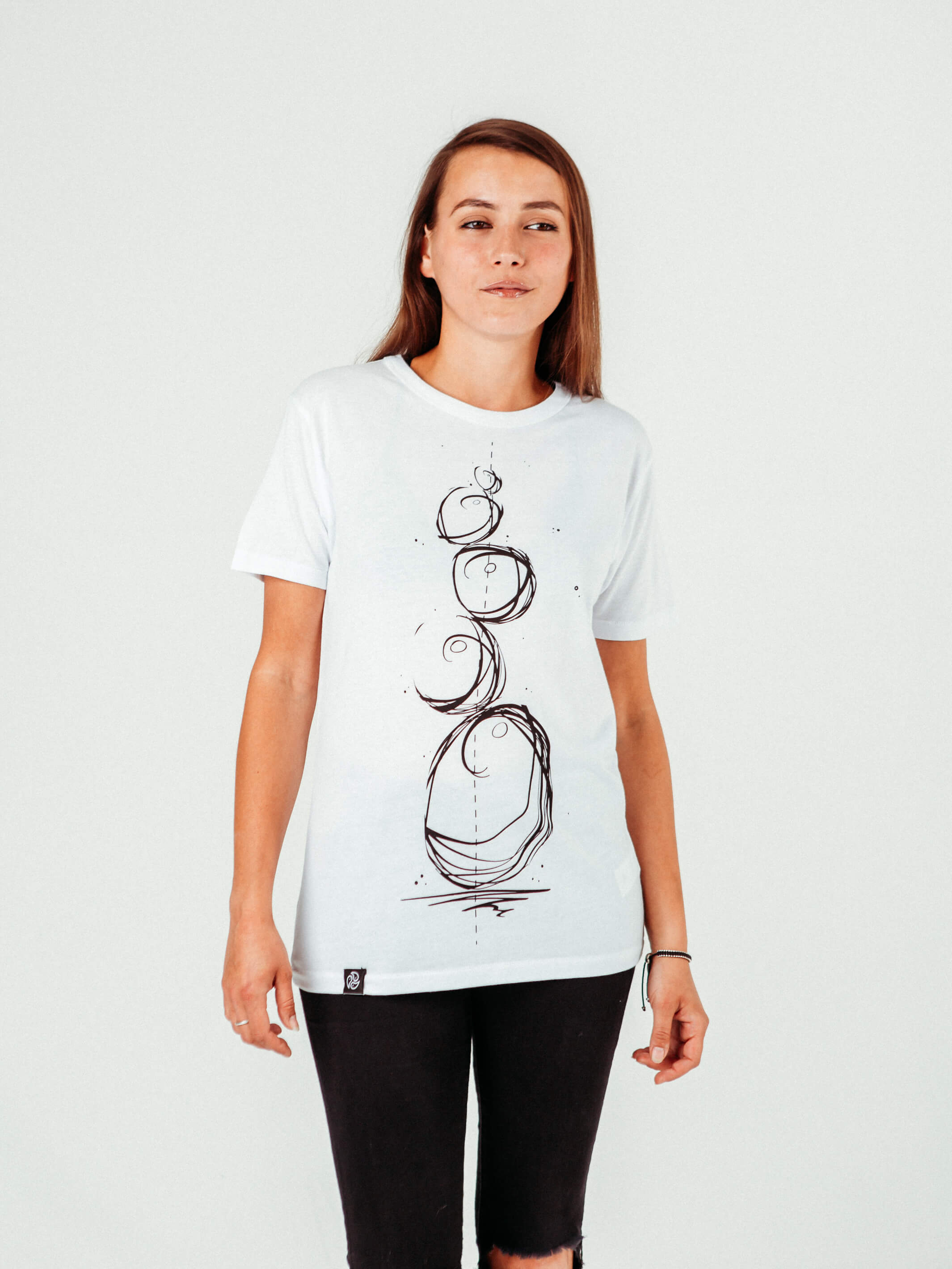 Pebbles T-Shirt - TOMOTO #colour_white