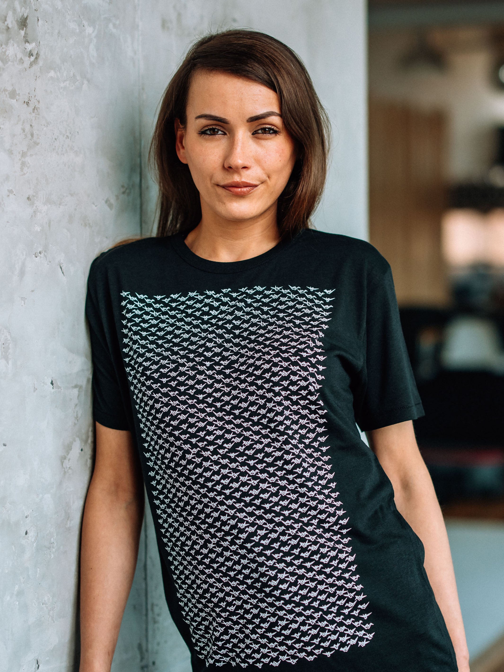 Cranes Bamboo Tee - TOMOTO