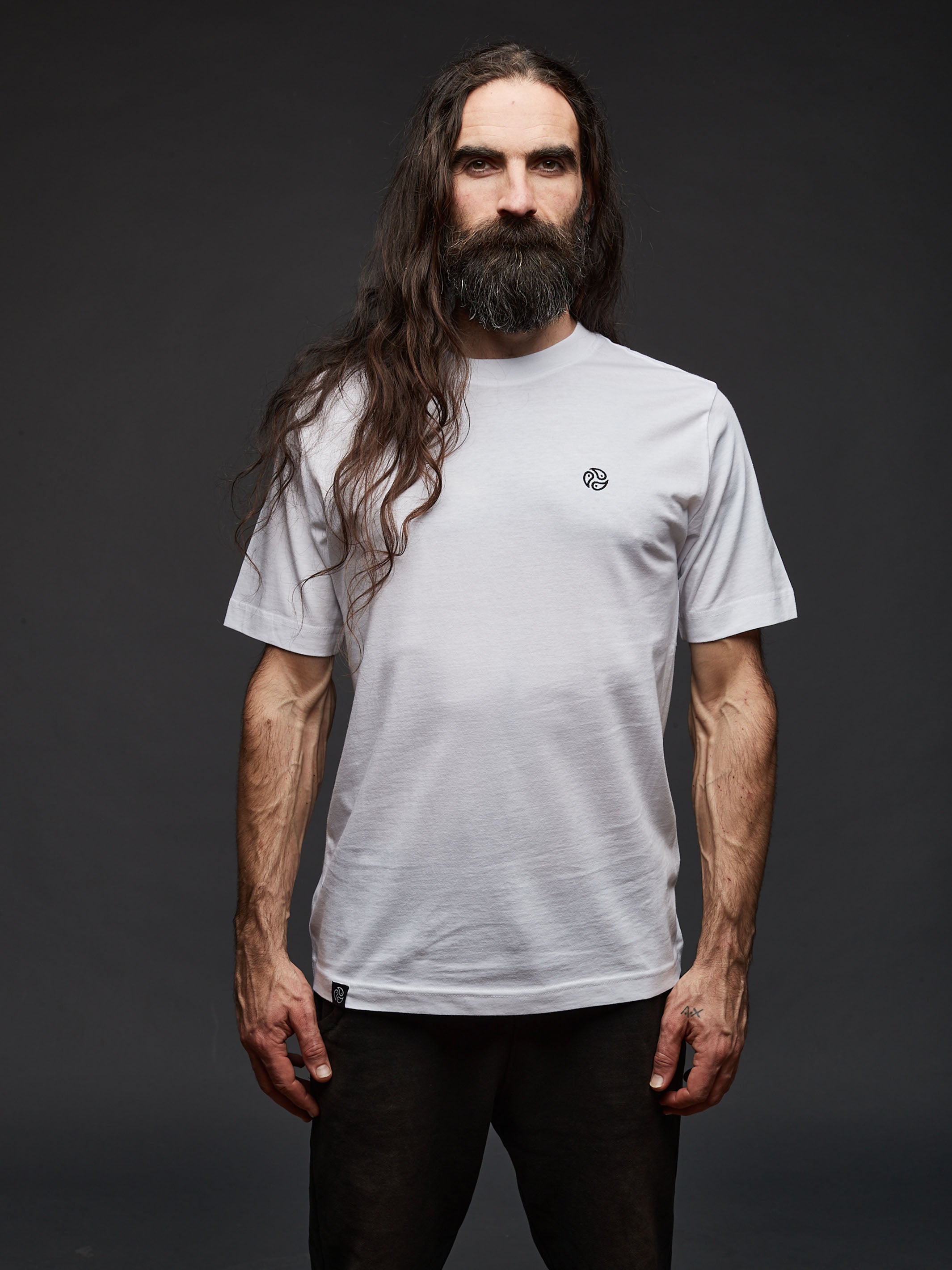 TOMOTO classic embroidered logo oversized t-shirt #colour_white