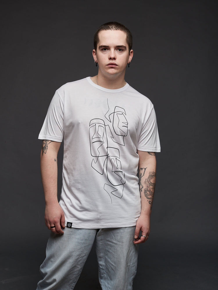 Heads T-Shirt - TOMOTO #colour_white