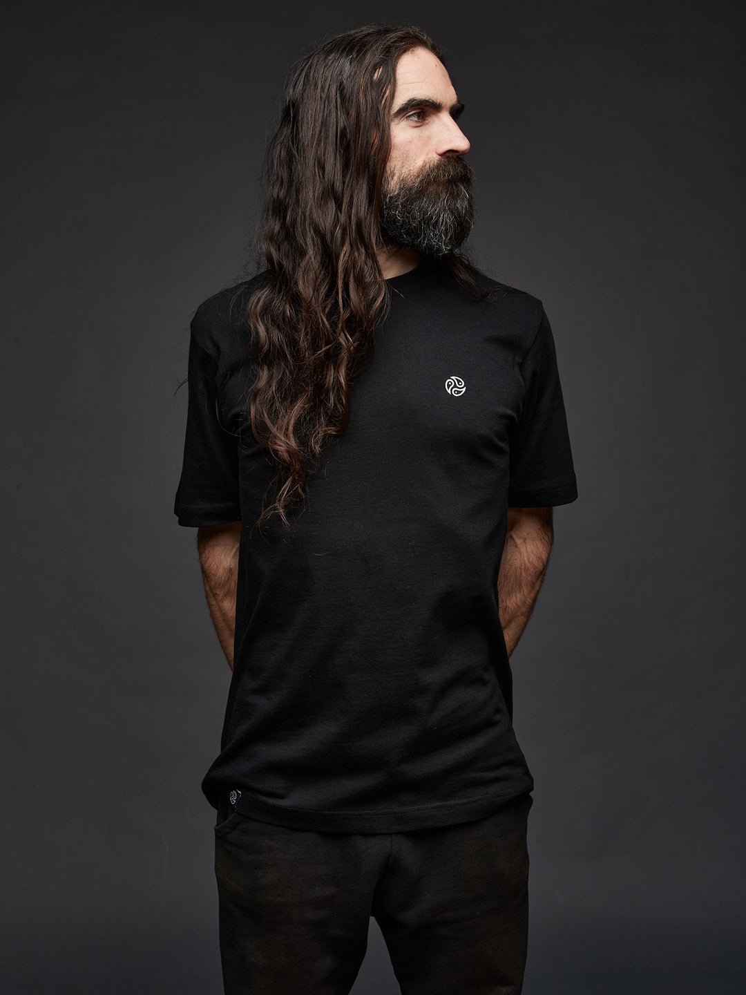 TOMOTO classic embroidered logo oversized t-shirt #colour_black