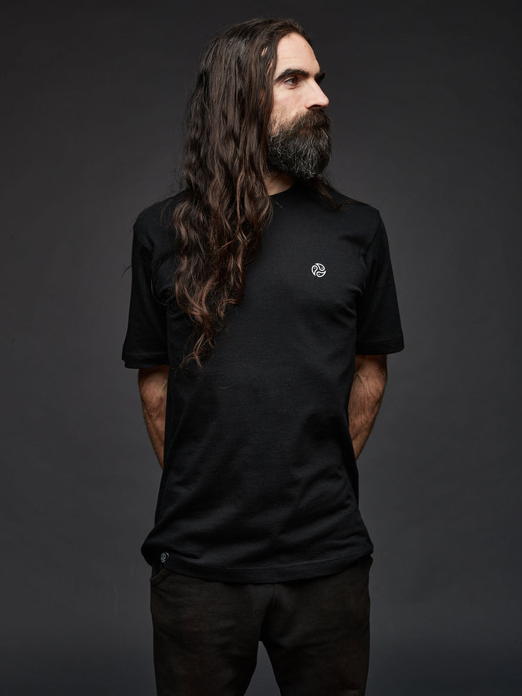 TOMOTO classic embroidered logo oversized t-shirt #colour_black