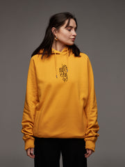 Heads Embroidered Hoodie - TOMOTO #colour_mango