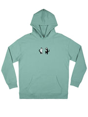 Dancing Cats Oversized Hoodie - TOMOTO #colour_sage-green