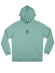 Noodle Cat Oversized Hoodie - TOMOTO #colour_sage-green