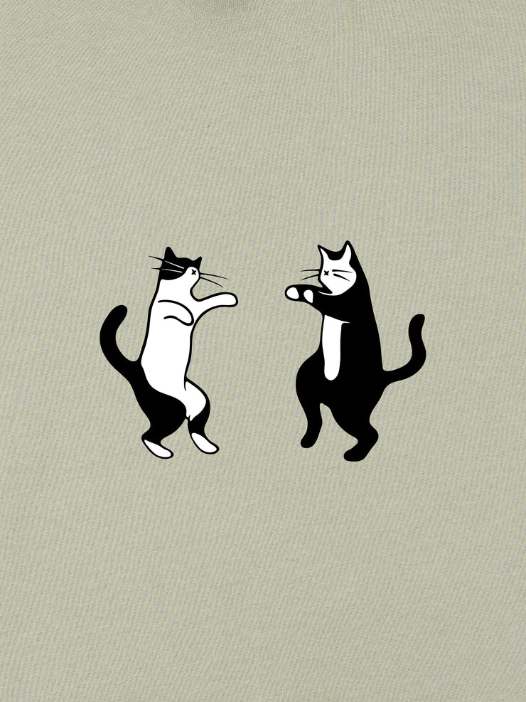 Dancing Cats Oversized Hoodie - TOMOTO 