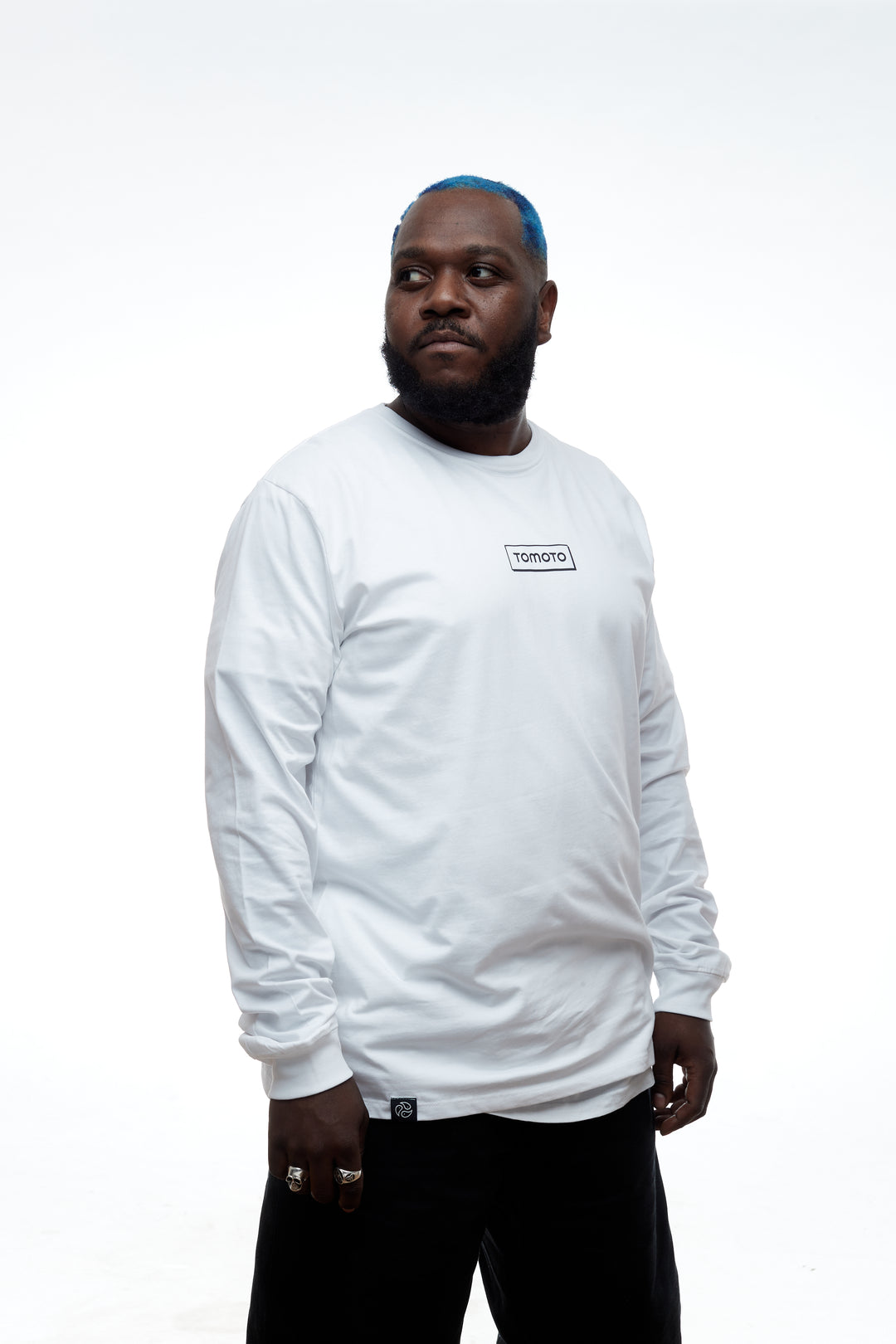 Tomoto White Long Sleeve Tee - TOMOTO #colour_white