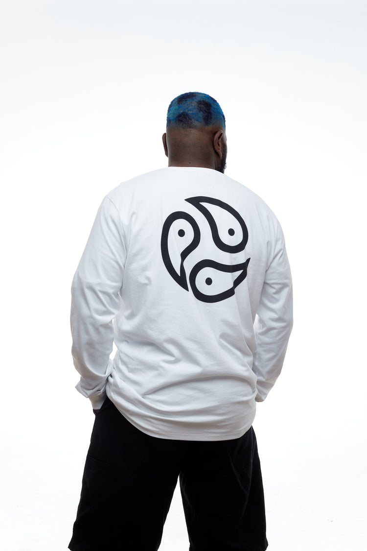 Tomoto White Long Sleeve Tee - TOMOTO #colour_white