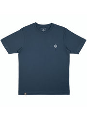 TOMOTO classic embroidered logo oversized t-shirt #colour_denim-blue