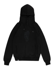 Heads Embroidered Hoodie - TOMOTO #colour_black