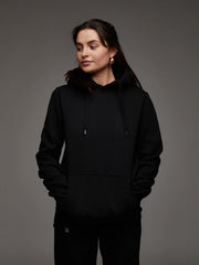 Peace Organic Cotton Pullover Hoodie - TOMOTO #colour_black