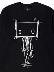 Boxman Organic Cotton Sweatshirt - TOMOTO #colour_black
