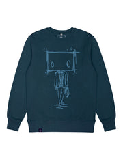 Boxman Organic Cotton Sweatshirt - TOMOTO #colour_denim-blue