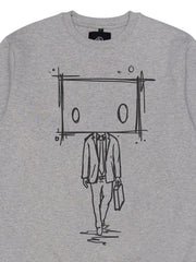 Boxman Organic Cotton Sweatshirt - TOMOTO #colour_melange-grey