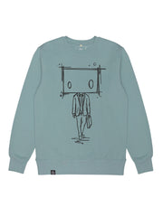 Boxman Organic Cotton Sweatshirt - TOMOTO #colour_slate-green