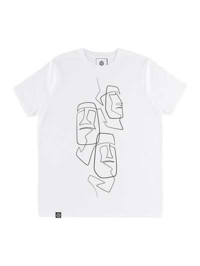 TOMOTO easter island heads t-shirt #colour_white