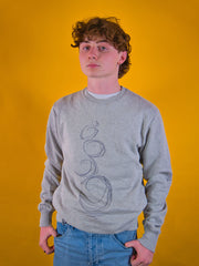 Pebbles Melange Grey Sweatshirt - TOMOTO #colour_melange-grey