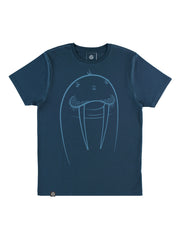 TOMOTO Walrus T-shirt #colour_denim-blue