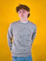 Walrus Grey Sweatshirt - TOMOTO #colour_melange-grey